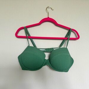 Pink by vs. bathing suit top. Olive green. Size xl.